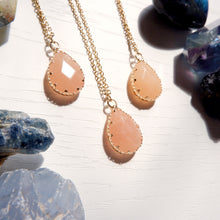 Andrea Necklace - Blue Aventurine, Orange Aventurine, Rhodonite