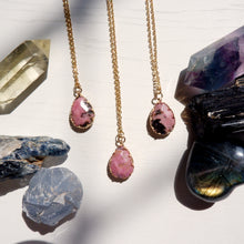 Andrea Necklace - Blue Aventurine, Orange Aventurine, Rhodonite