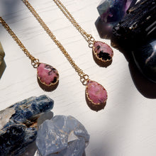 Andrea Necklace - Blue Aventurine, Orange Aventurine, Rhodonite