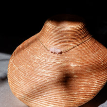 Gemstone Bar Necklace - Madagascar Rose Quartz