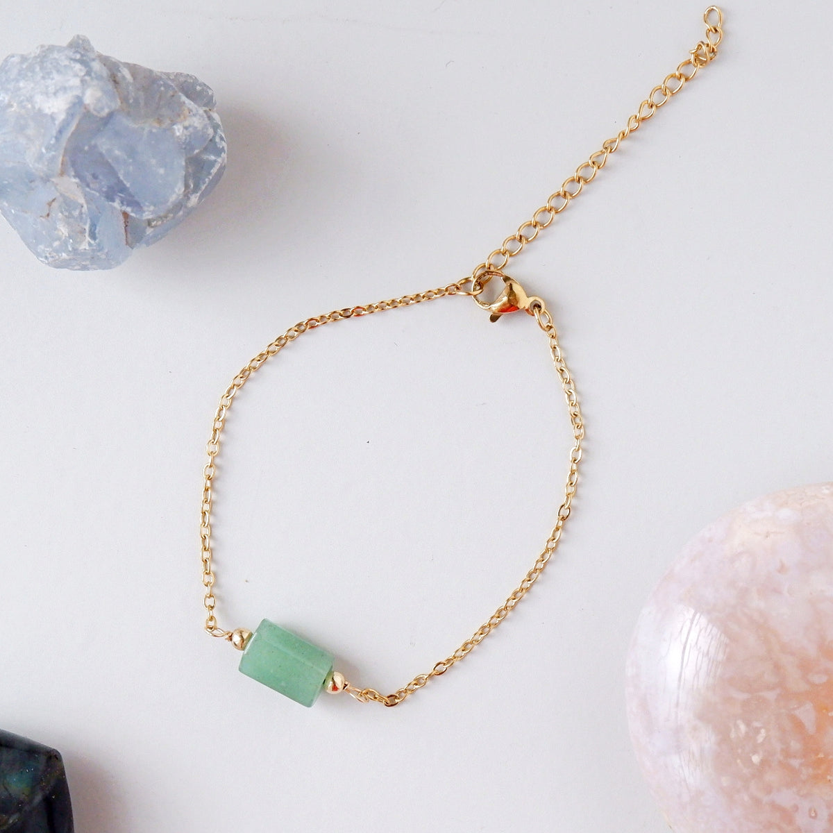 Diana Tube Bracelet - Green Aventurine