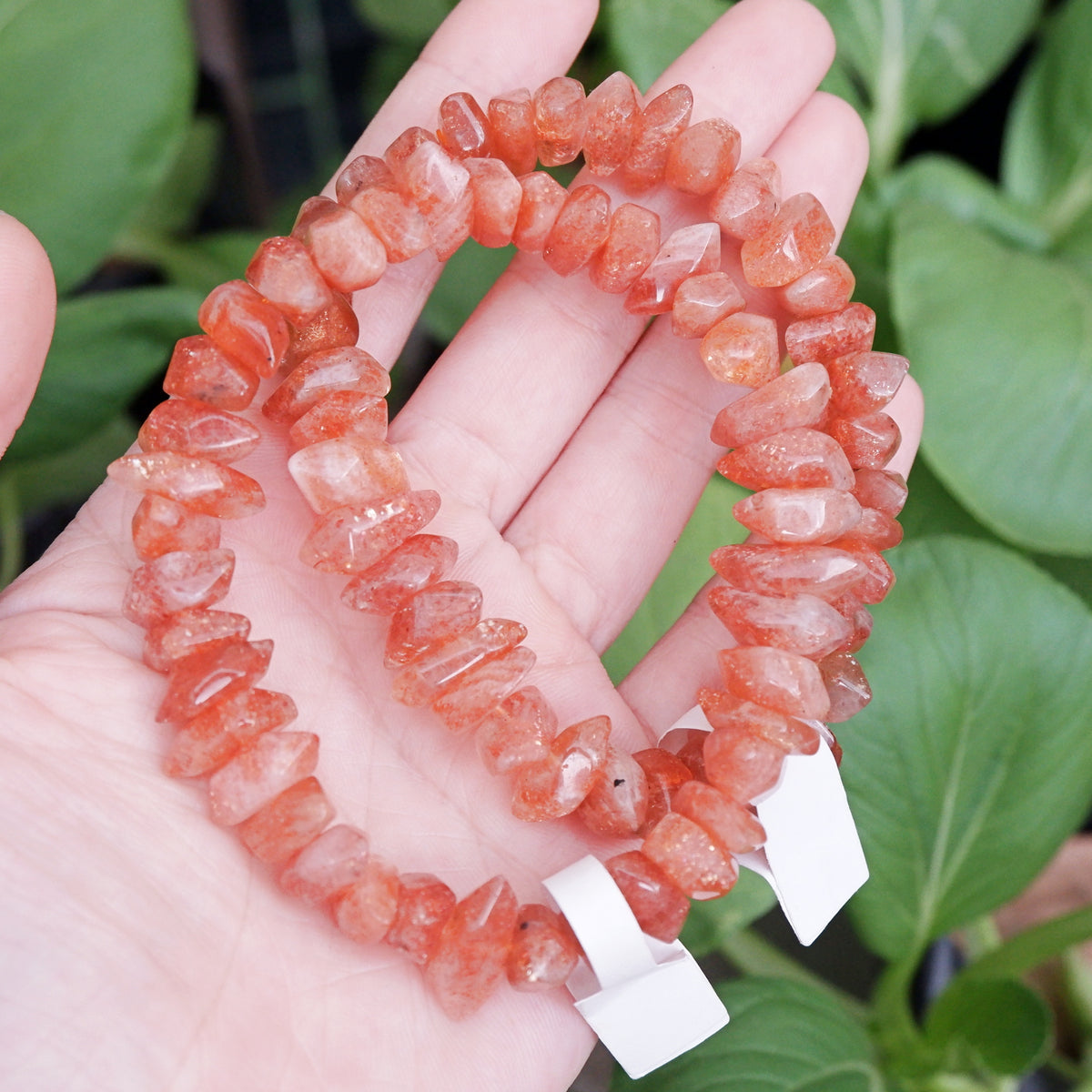 Russian Sunstone Crystal Bracelet - Freeform