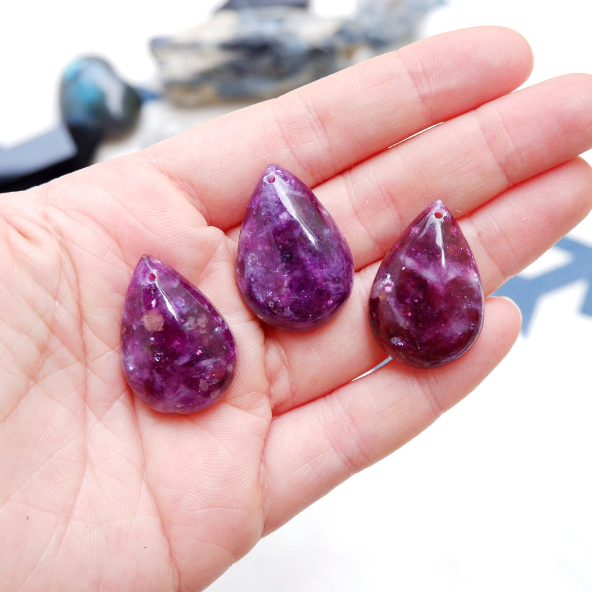 Lepidolite Teardrop Pendant