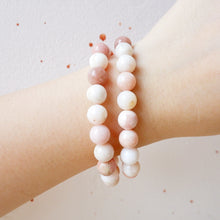 8mm Pink Opal crystal bracelet for emotional healing and self-love, handmade jewelry