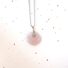 Camille Necklace - Rose Quartz Donut