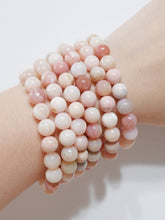 8mm Pink Opal crystal bracelet for emotional healing and self-love, handmade jewelry
