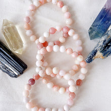 8mm Pink Opal crystal bracelet for emotional healing and self-love, handmade jewelry