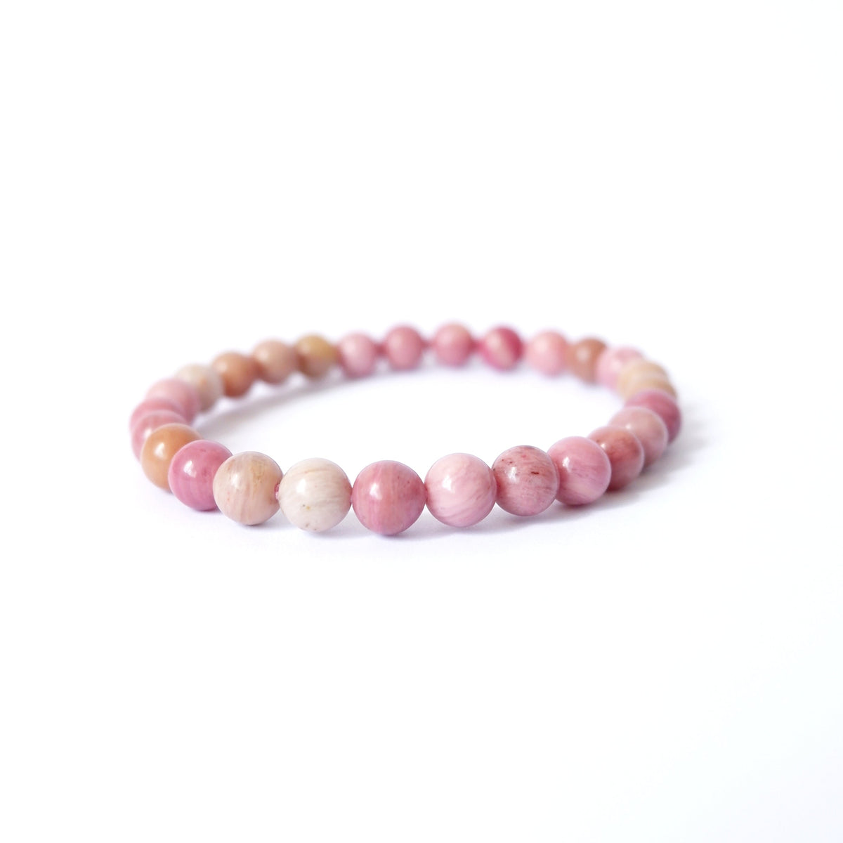 Pink Rhodonite Crystal Bracelet