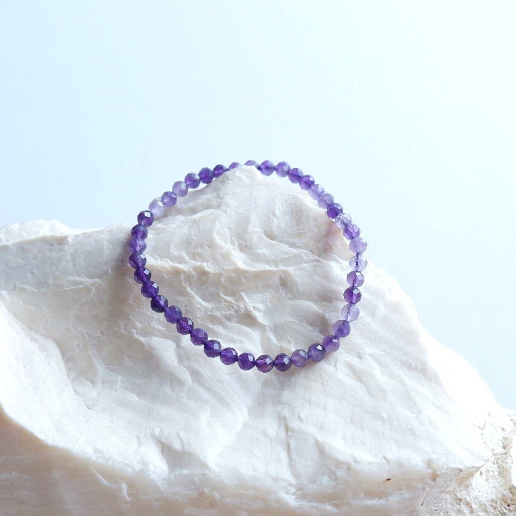 Amethyst Crystal Bracelet - 4mm