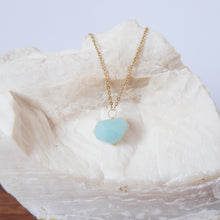 Aquamarine Cubic Key Necklace