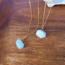 Aquamarine Cubic Key Necklace
