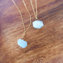 Aquamarine Cubic Key Necklace