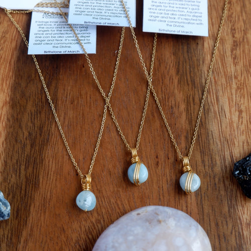 Free-form Aquamarine Necklace