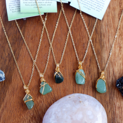 Free-form Green Aventurine Necklace