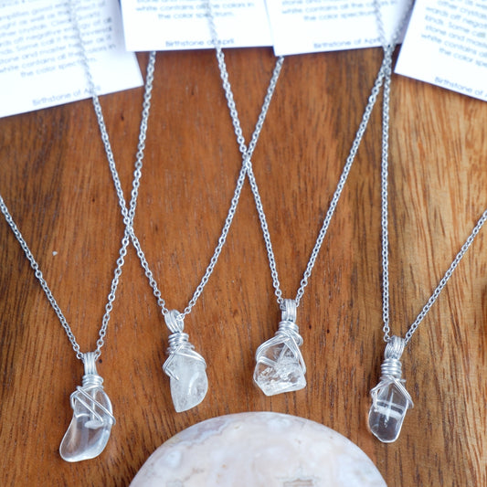 Free-form Clear Quartz Necklace