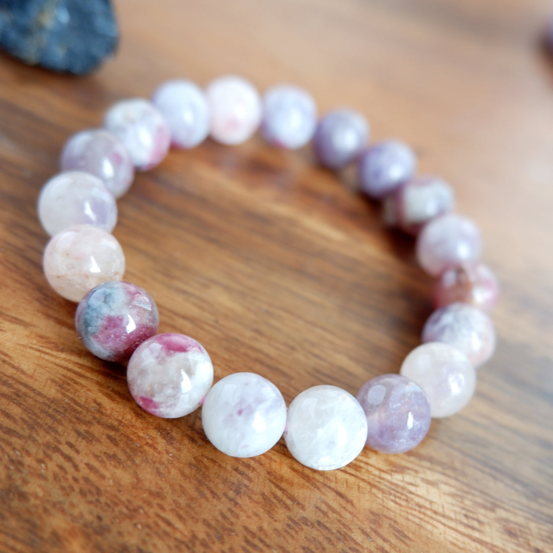 Pink Tourmaline Crystal Bracelet
