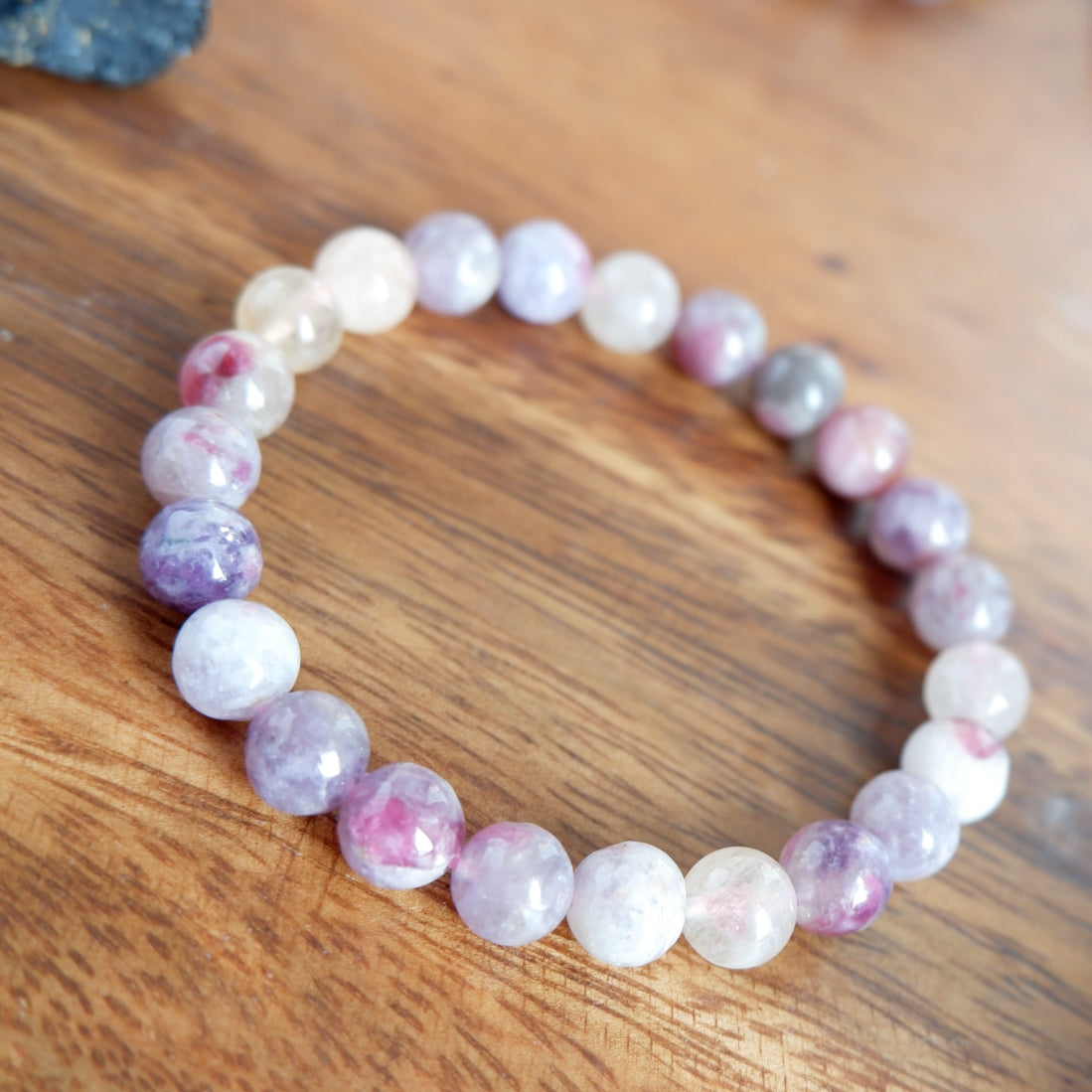 Pink Tourmaline Crystal Bracelet