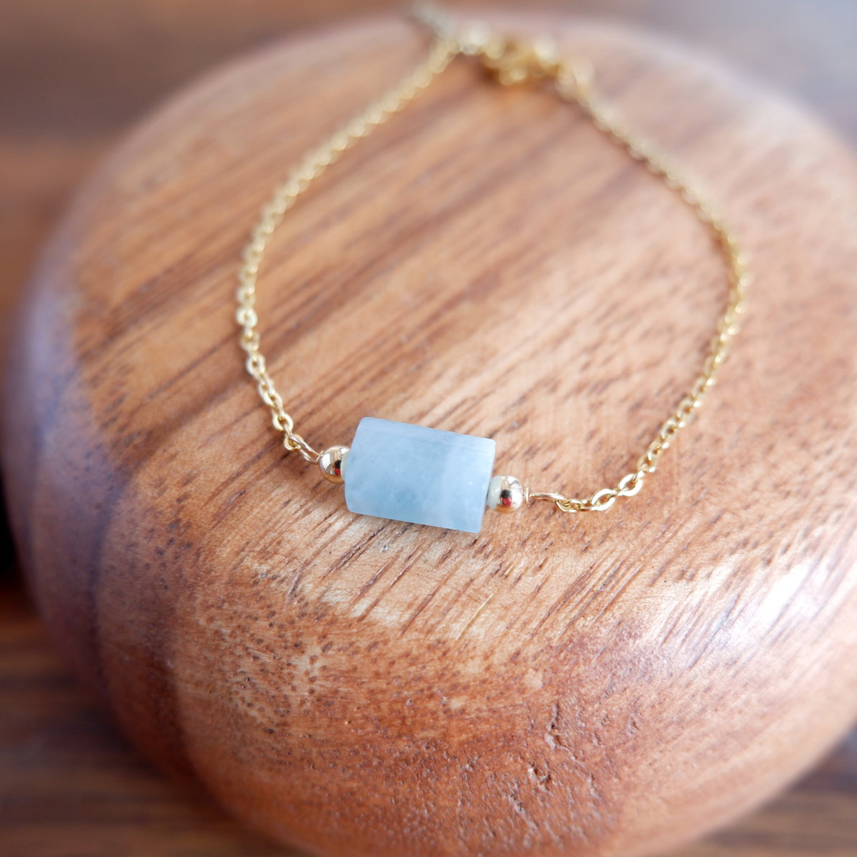 Diana Tube Bracelet - Aquamarine, Kunzite