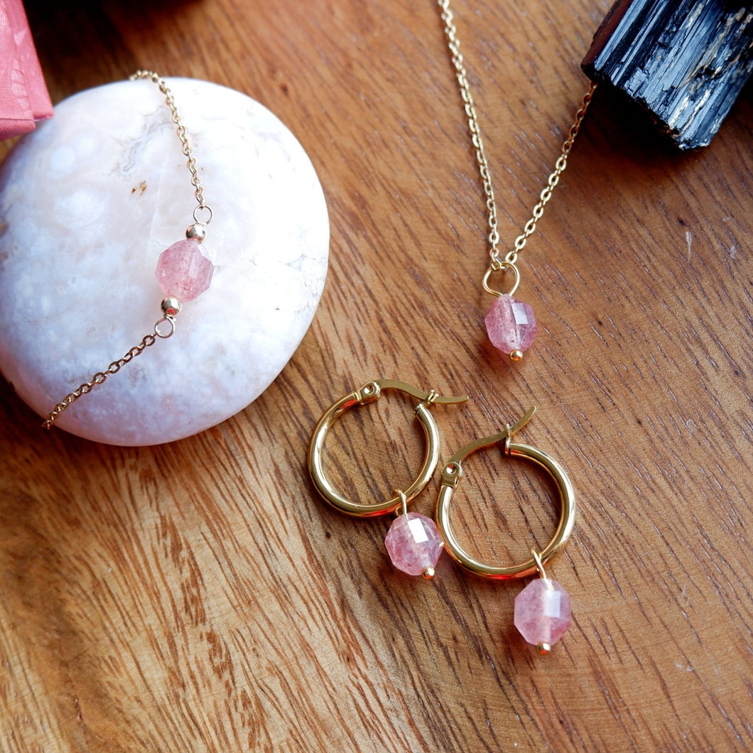 Strawberry Quartz Elizabeth Set