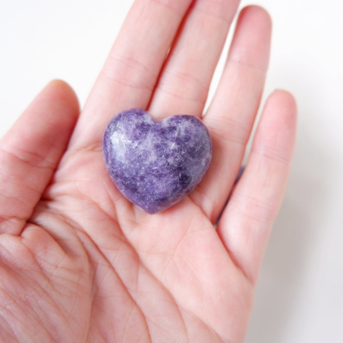 Lepidolite Heart Tumbled Stone
