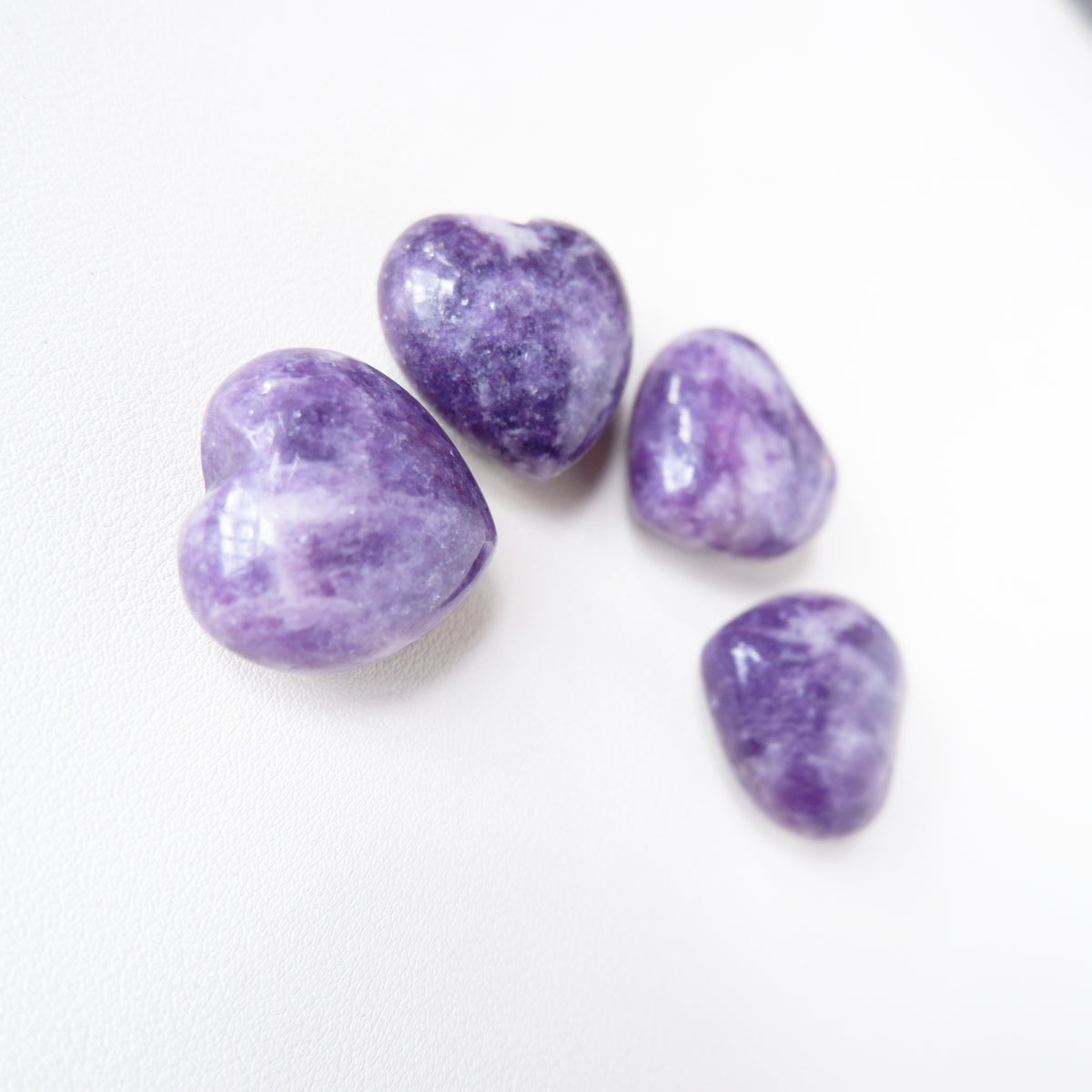 Lepidolite Heart Tumbled Stone