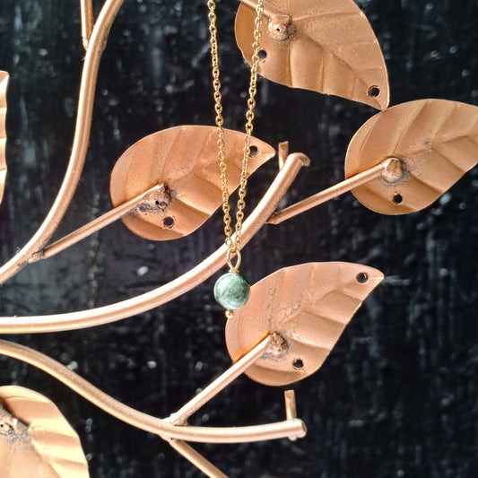 Green Seraphinite- necklace, earrings, ring