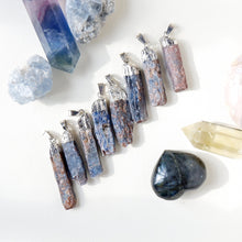 Blue and Green Kyanite Raw Pendant