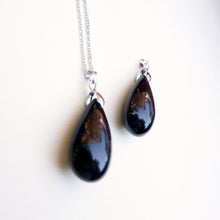 Pendant Series - Obsidian Teardrop Shape