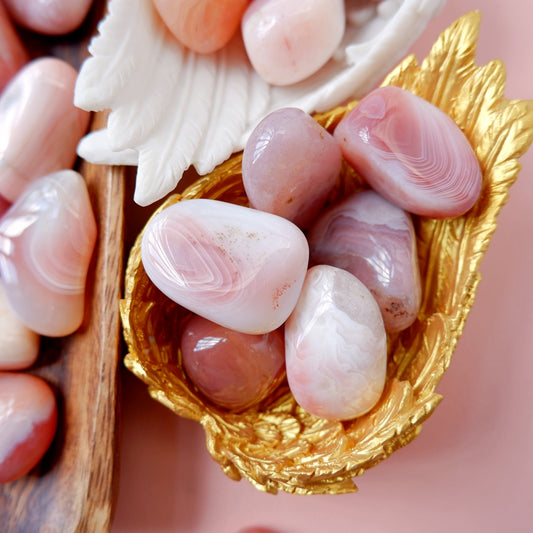 Pink Carnelian Tumbled Stones
