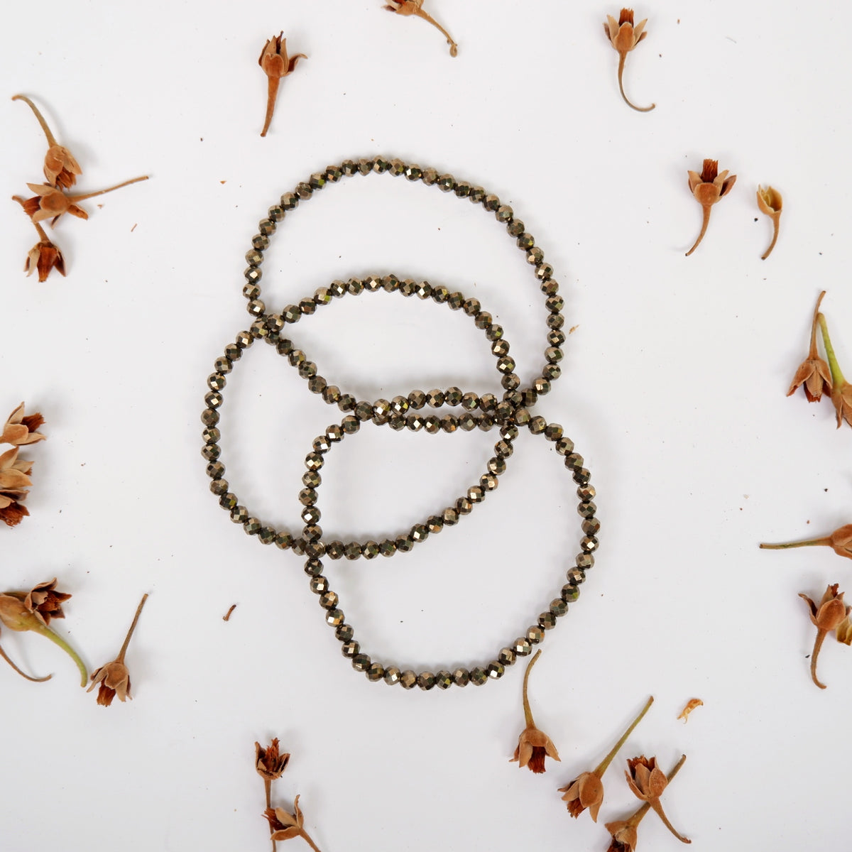 Pyrite Crystal Bracelet - 4mm Faceted