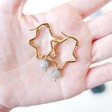 Star and Oval Earrings