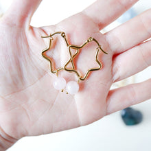 Star and Oval Earrings