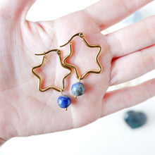 Star and Oval Earrings