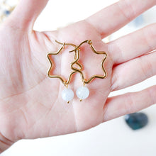 Star and Oval Earrings
