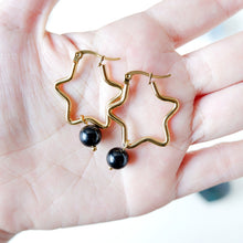 Star and Oval Earrings