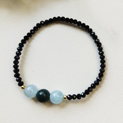 Customized Three Bead Dainty Bracelet