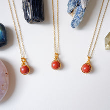 Dew Necklace - Red Jasper