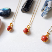 Dew Necklace - Red Jasper