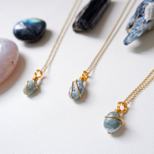 Free-form Larimar Necklace