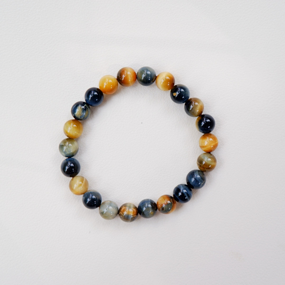 Blue Yellow Tiger's Eye Crystal Bracelet