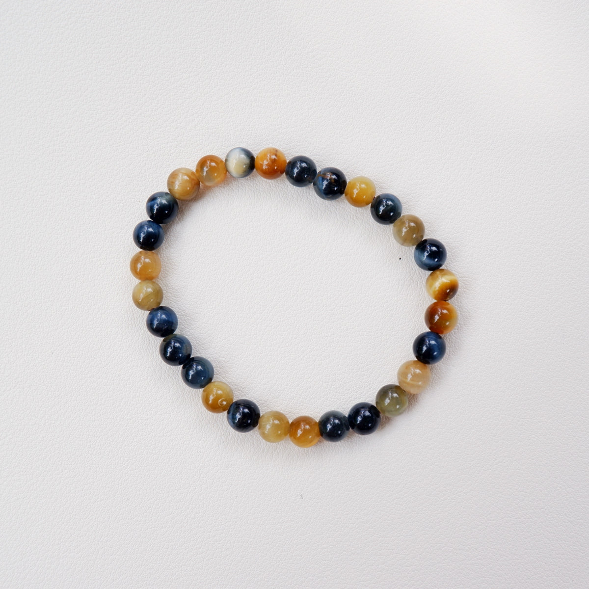 Blue Yellow Tiger's Eye Crystal Bracelet