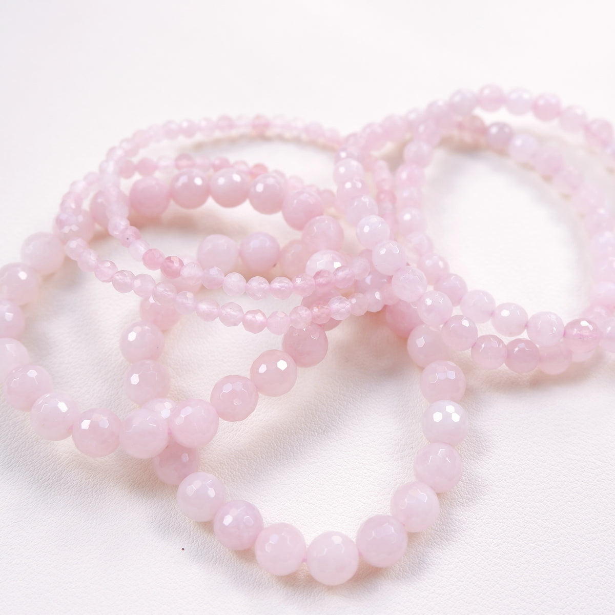 Rose Quartz Faceted Crystal Bracelet
