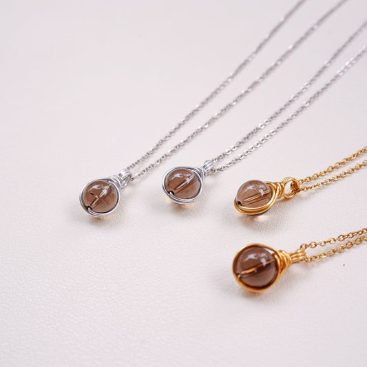 Dew Necklace - Smokey Quartz
