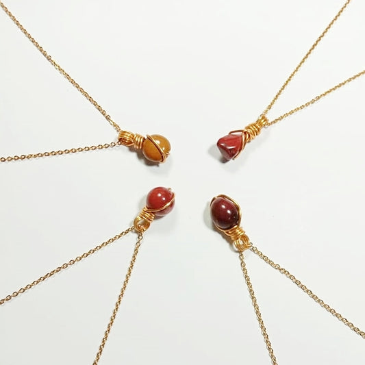 Free-Form Mookaite Jasper Crystal Necklace