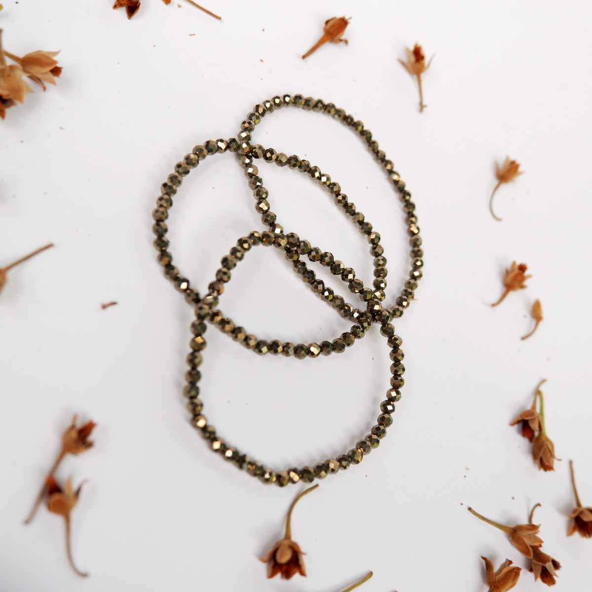 Pyrite Crystal Bracelet - 4mm Faceted