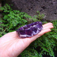 Chevron Amethyst Chunky Bracelet