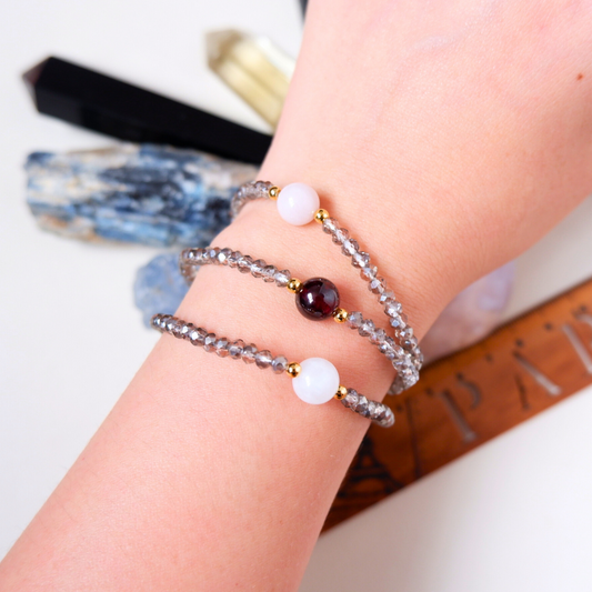 Dainty One Bead Crystal Bracelet