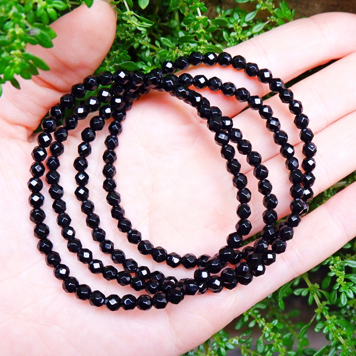 Onyx Crystal Bracelet - 4mm