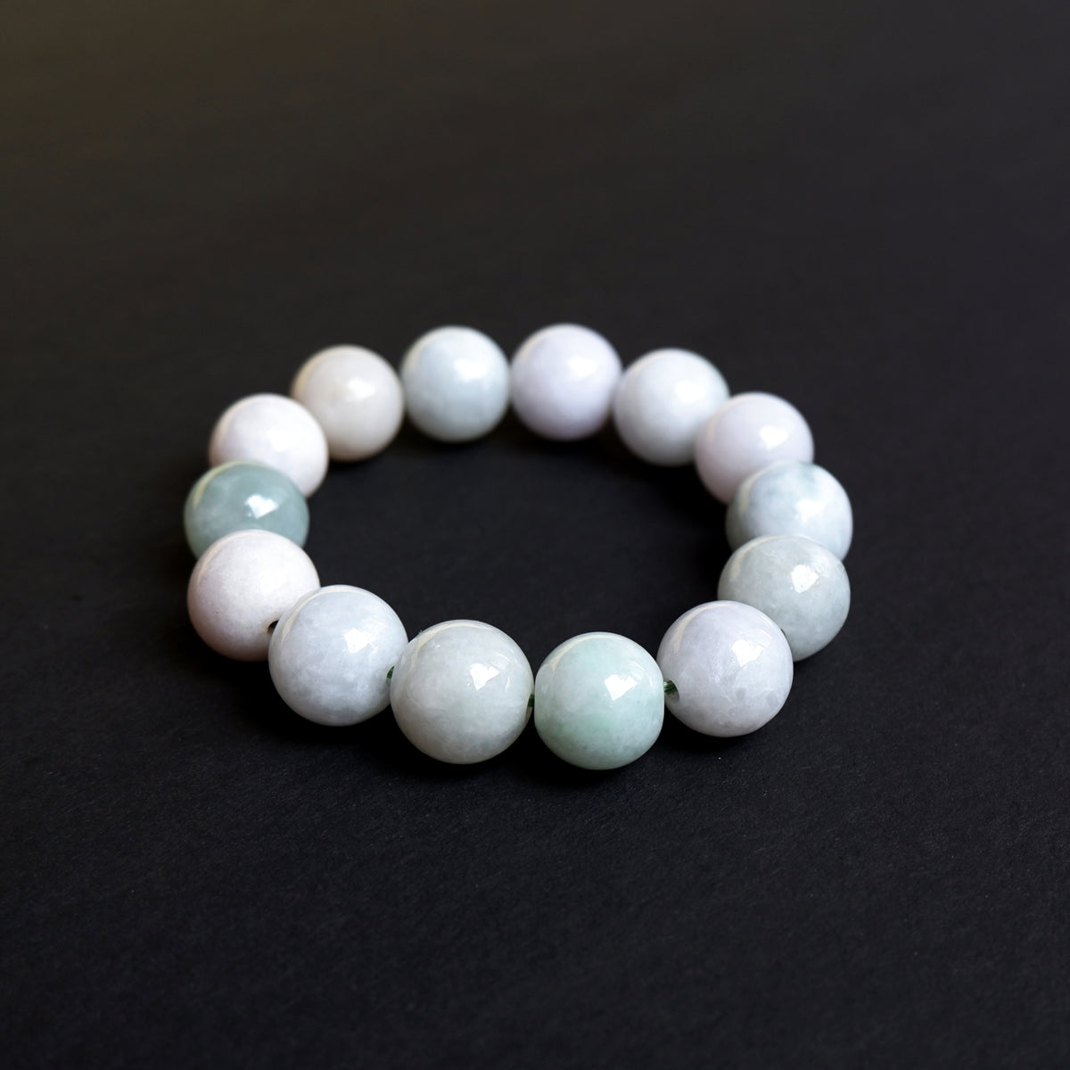 Light Green Burmese Jade Crystal Bracelet