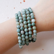 Light Green Burmese Jade Crystal Bracelet